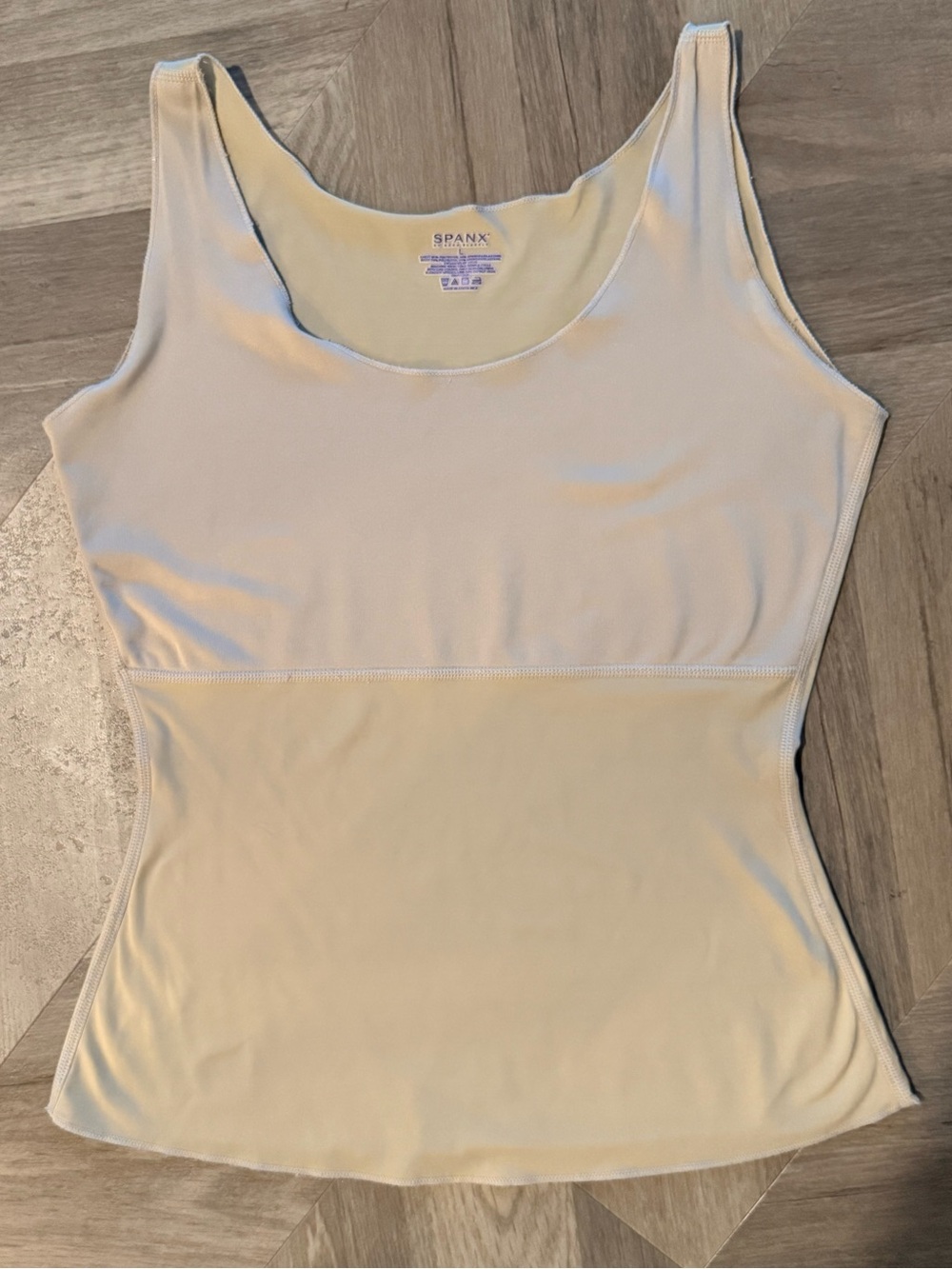 SPANX Cream Sculpting Tank Top - Sleeveless Scoop Neck